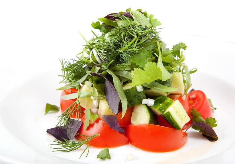 zeleninový salát pro hypoalergenní dietu